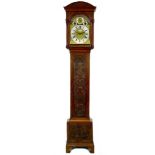 A George III tall oak long case clock, by John Tyler, Strand, London, 11½" engraved brass dial,