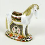 A Royal Crown Derby paperweight, modelled as 'Appleby Mare', limited edition 185/1500 specially