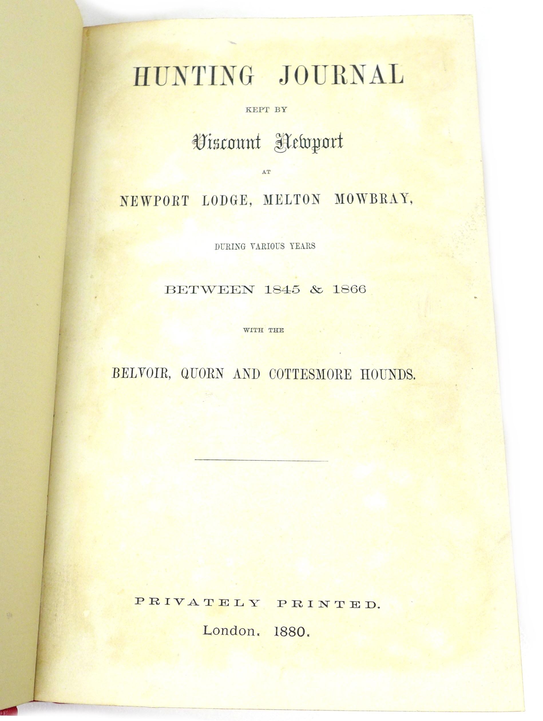 Five 19th century sporting books, including 'A History of he York and Ainsty Hunt' by W. S. Dixon ( - Image 5 of 6