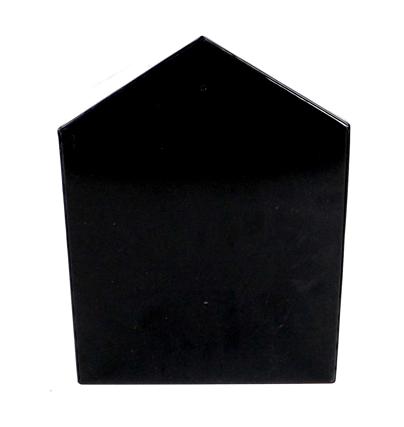 A modern post box, painted black, the front with 'Post' and a Royal crown, for wall mounting, 37 - Image 2 of 3