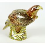 A Royal Crown Derby Prestige paperweight, modelled as 'Golden Eagle', limited edition 111/300,