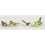 A group of four Royal Crown Derby paperweights, all modelled as birds, comprising 'Greenfinch',