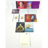 A collection of fourteen commemorative crowns in Royal Mint sleeves, including various Royal events,