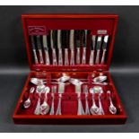 A canteen of John Stephenson silver plated cutlery, in simple beaded pattern, comprising eight,