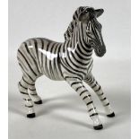 A Beswick 'Zebra', version two, model 845B, white with black stripes - gloss, 18.4cm high