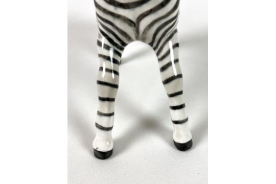 A Beswick 'Zebra', version two, model 845B, white with black stripes - gloss, 18.4cm high - Image 16 of 18