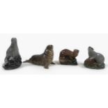A small group of Beswick animal figurines, including 'Seal', model 1534, grey - gloss, 14.5cm