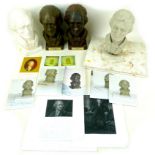 Doreen Kern (British, 1931-2021): four plaster busts of Alexander Hamilton (West Indian, 1757-1804),