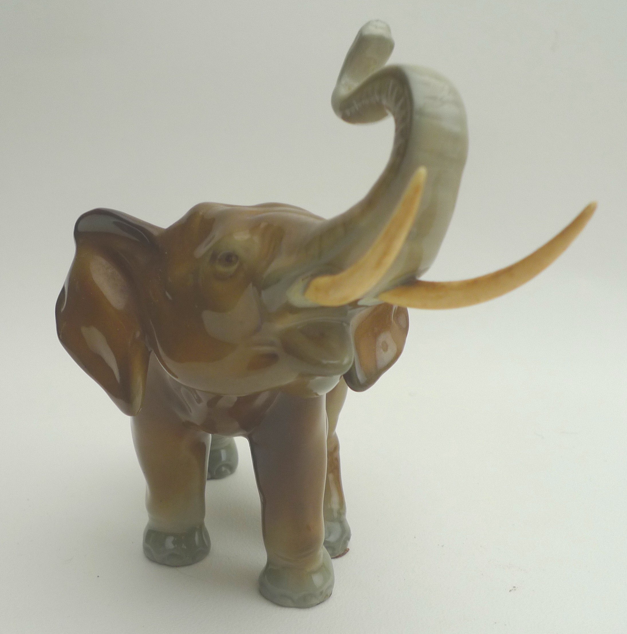 A collection of ceramic animal figurines, mostly German, including a Royal Dux elephant, 22cm by - Image 4 of 13