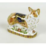 A Royal Crown Derby paperweight, modelled as 'The Royal Windsor Corgi', specially commissioned for