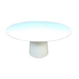 A modern Sovet circular dining table, 150 by 150 by 73.5cm high.