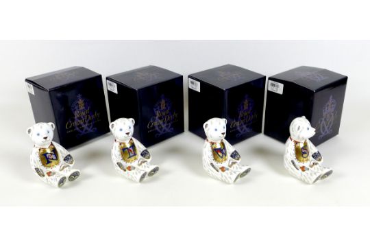 A group of four Royal Crown Derby paperweights, three modelled as 'Alphabet Bear', comprising ' - Image 8 of 8