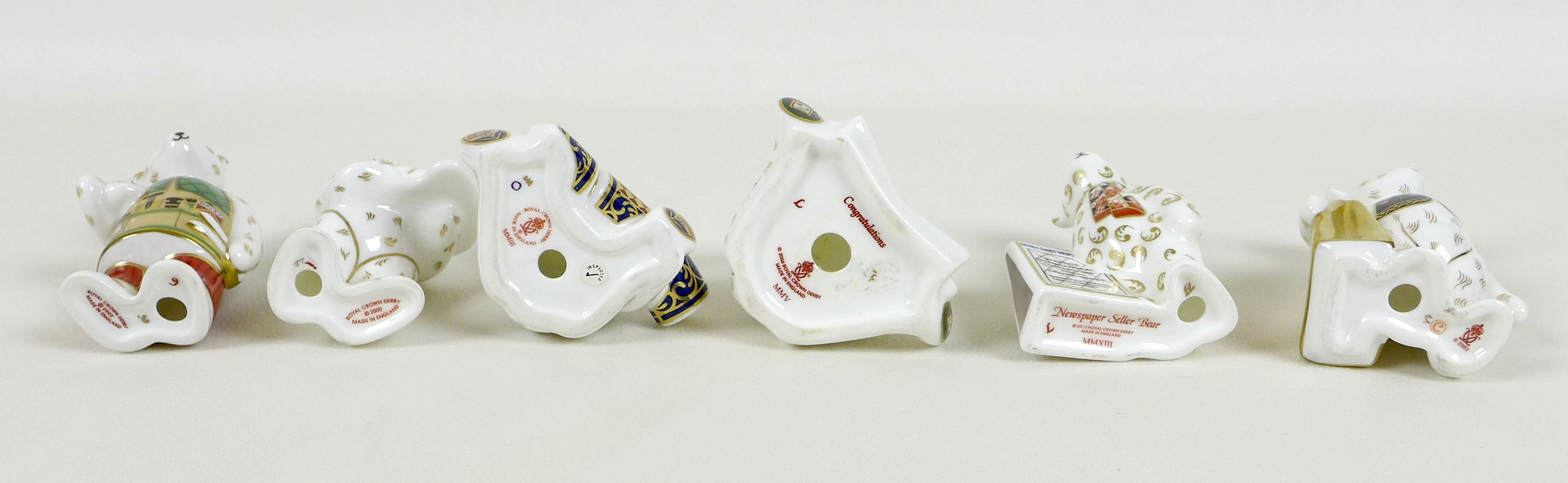 A group of six Royal Crown Derby paperweights, all modelled as miniature bears, comprising 'The - Image 3 of 4