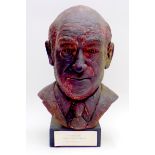 Doreen Kern (British, 1931-2021): a bronzed plaster bust of Charles Kalms, founder of Dixons