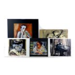 Paul Gerchik (American, 1913-1998): five acrylic studies, including 'Old man at the table',