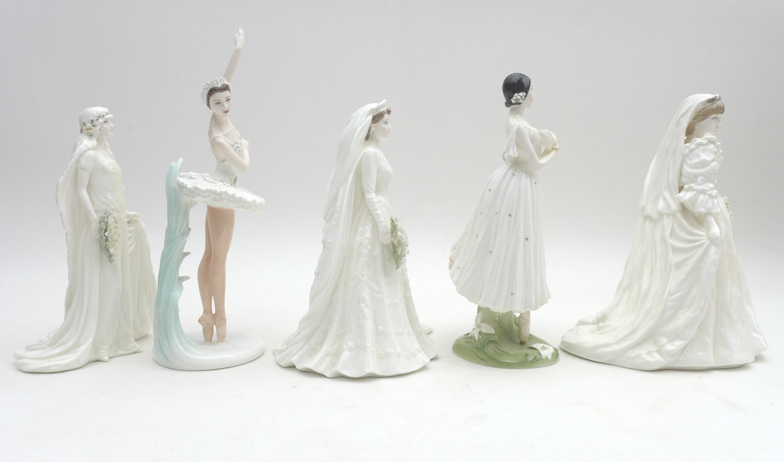 Six Coalport and Lladro figurines, comprising five Coalport figurines, including two limited edition - Image 2 of 20