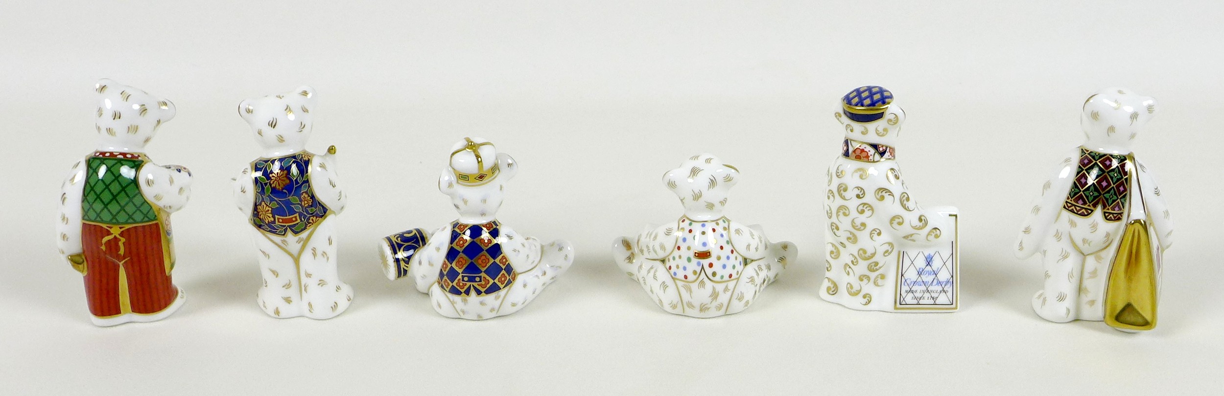 A group of six Royal Crown Derby paperweights, all modelled as miniature bears, comprising 'The - Image 2 of 4