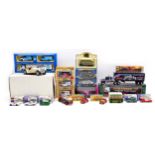 Twenty-one Corgi and other die-cast model vehicles, including a Corgi Chitty Chitty Bang bang,