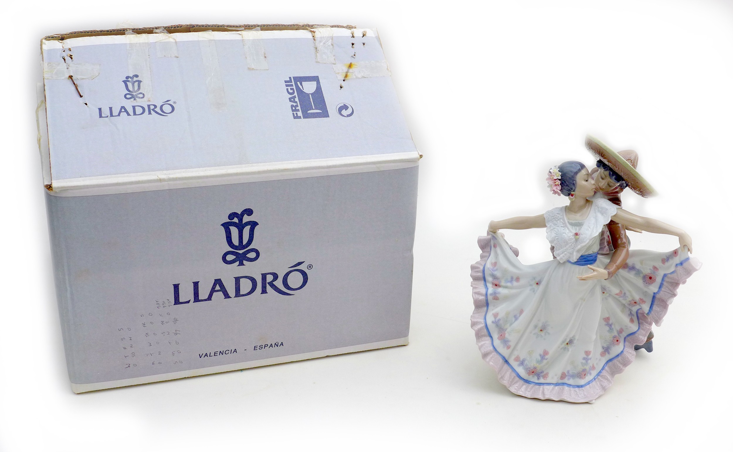A Lladro figural group 'Mexican dancers', with maker's marks and impressed number '5415' to its - Image 2 of 5