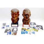 Doreen Kern (British, 1931-2021): two busts of Israeli dignitaries, both dated '83' comprising a