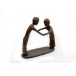 Doreen Kern (British, 1931-2021): limited edition 'In Harmony' bronze sculpture, signed and numbered