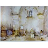 After Sir William Russell Flint (British, 1880-1969): a limited edition print of an Italianate