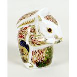 A rare Royal Crown Derby paperweight, 'Stoney Middleton Squirrel', exclusive edition 43/500