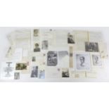 A collection of WWII German fighter pilot signatures and photographs, including a handwritten letter