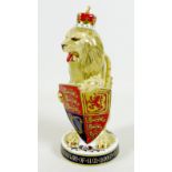 A Royal Crown Derby paperweight, modelled as 'The Queen's Beasts The Lion of England', To