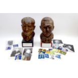 Doreen Kern (British, 1931-2021): two busts of Israeli dignitaries, both dated '83' comprising a