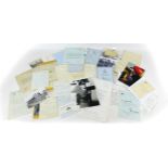 A collection of WWII RAF pilot correspondence and signatures, including a handwritten letter from