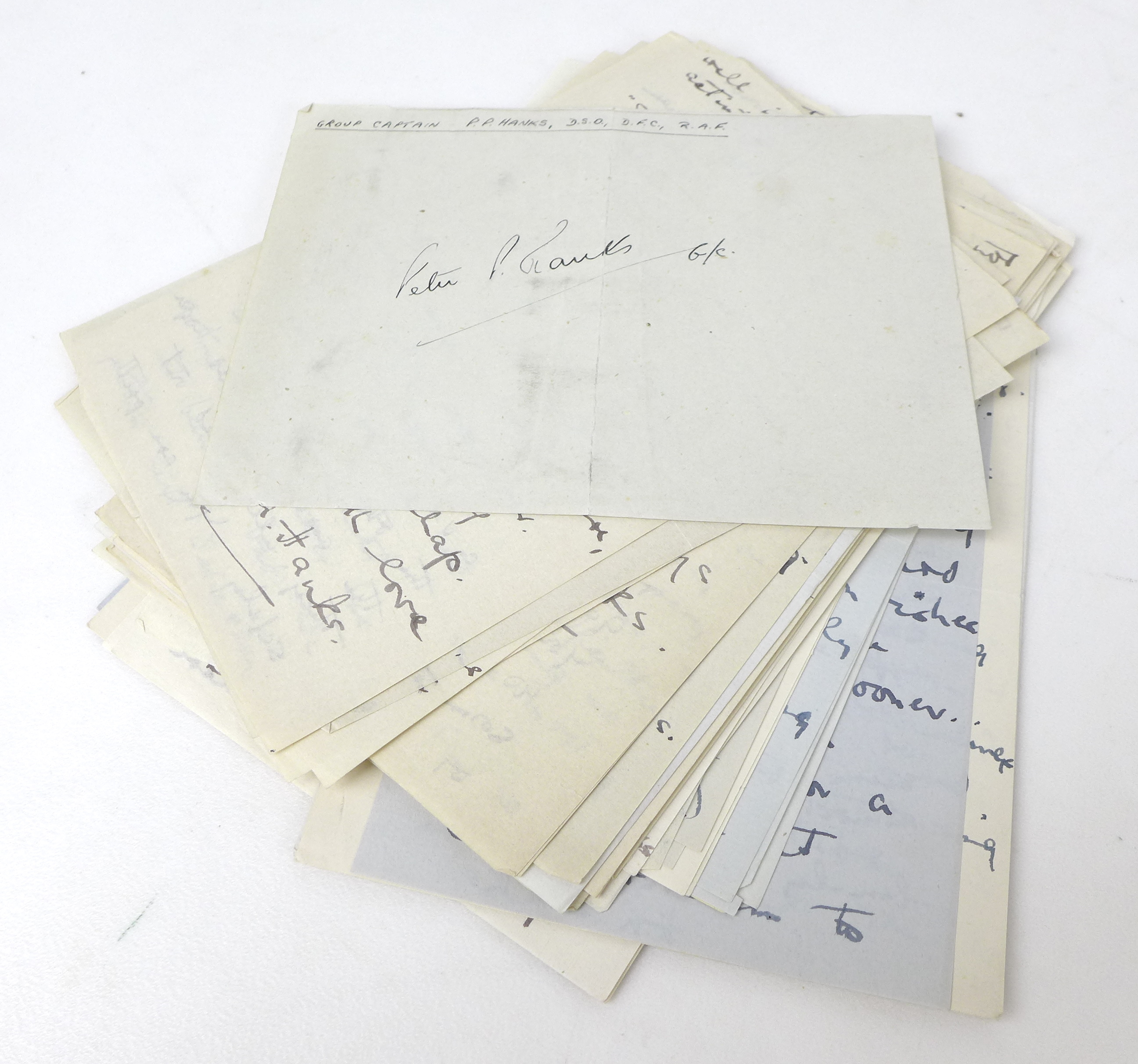 A collection of RAF WWII signatures, including Douglas Bader and Kenneth Christopher Doran, who - Image 3 of 8