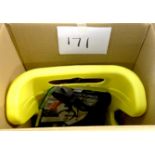 A Bellelli Little Duck Reflex yellow rear fixed mount child's seat, boxed.