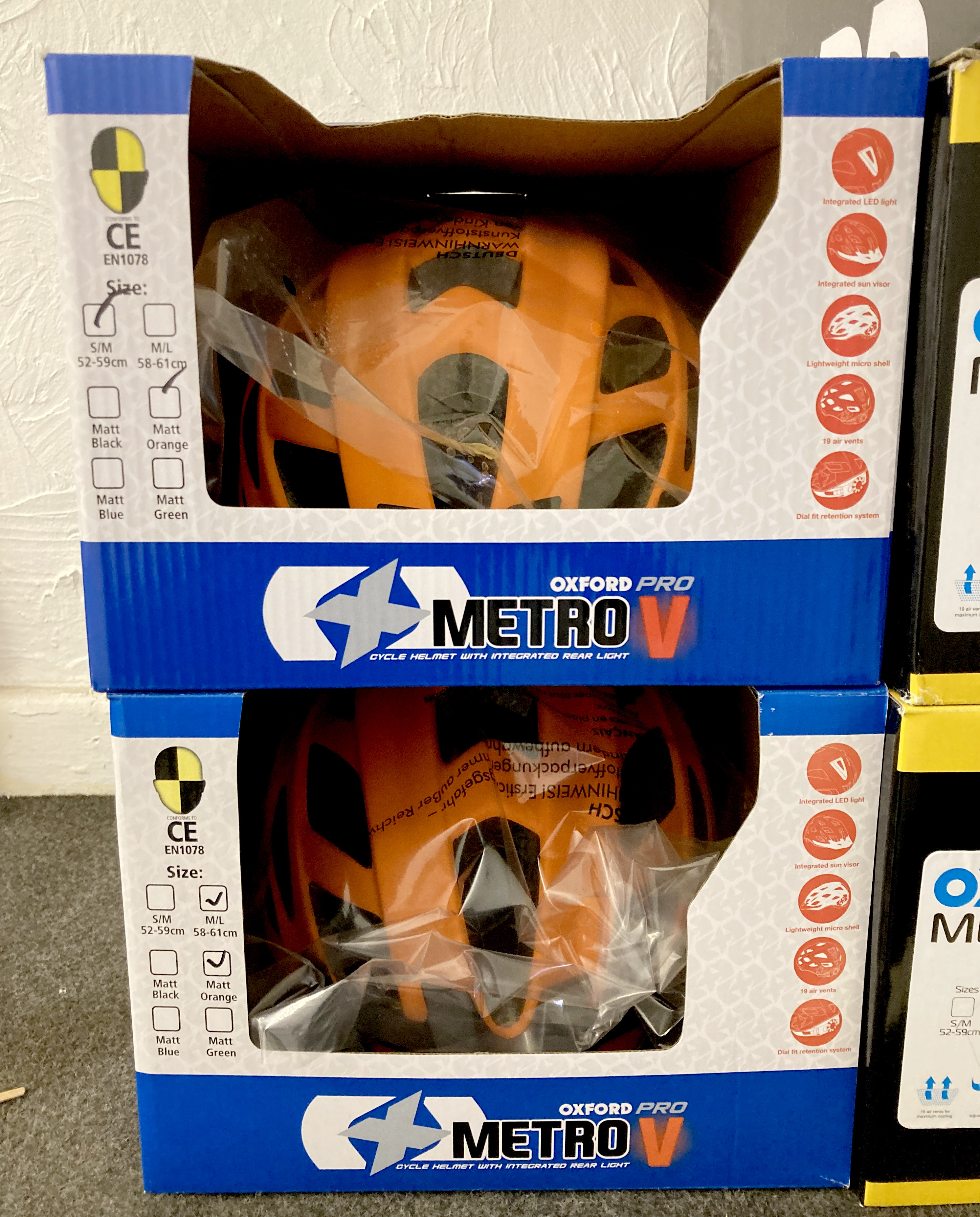 A group of eight boxed bike helmets, comprising seven Oxford Metro-V, and a Flite HC-26 Classic, - Image 3 of 5