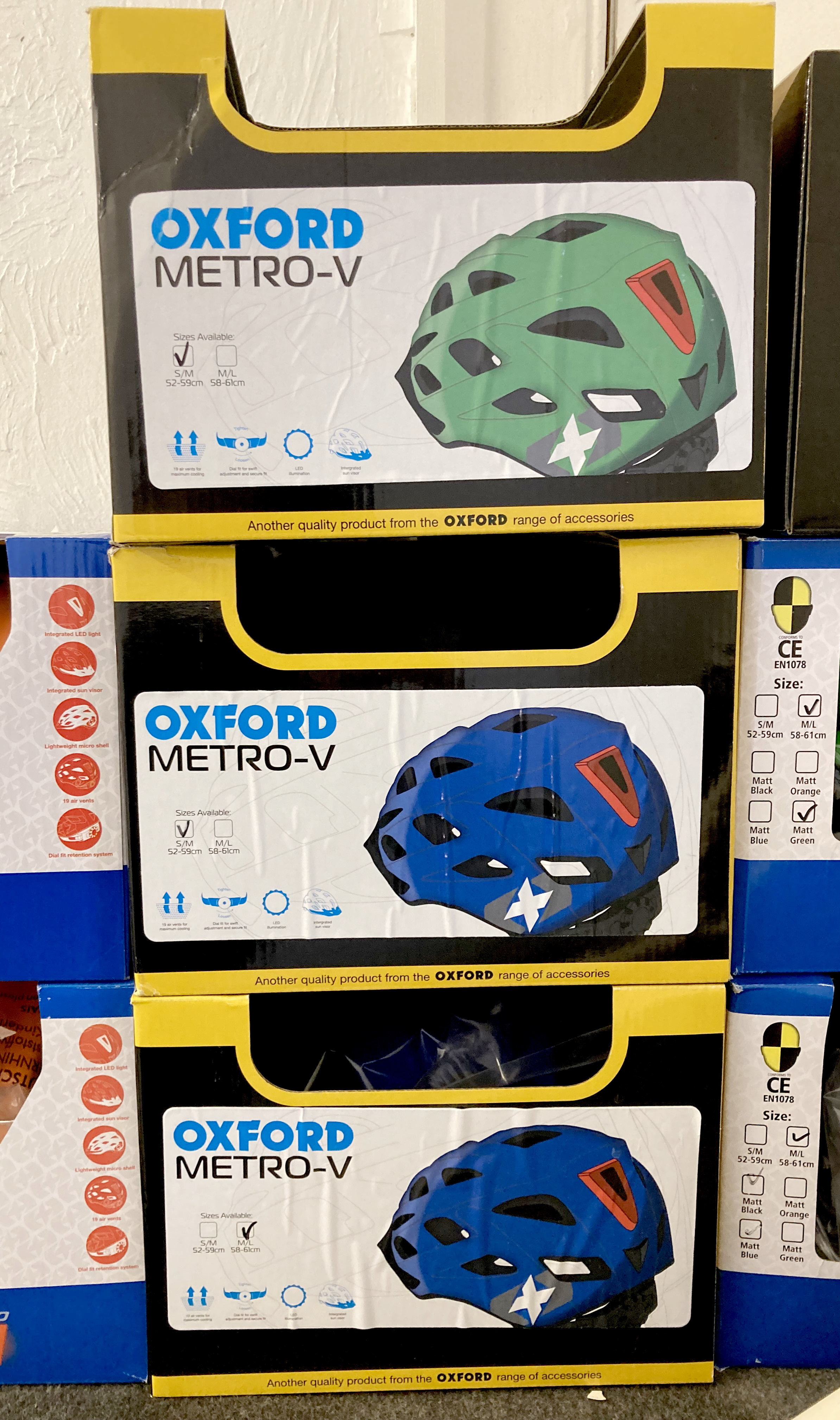 A group of eight boxed bike helmets, comprising seven Oxford Metro-V, and a Flite HC-26 Classic, - Image 4 of 5