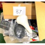 A quantity of bike saddles, boxed / original packaging. (1 box)