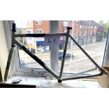 An Apache Race-Lite white and black painted bike frame only.