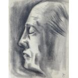 Jean Shepeard (British, 1904-1989): two charcoal portraits of crime writer Edgar Wallace (1875-