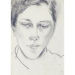 Jean Shepeard (British, 1904-1989): pencil portrait of Dame Wendy Hiller (1912-2003), signed with