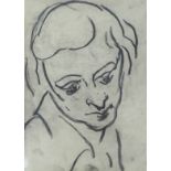 Jean Shepeard (British, 1904-1989): three charcoal portraits of early 20th century actresses, all