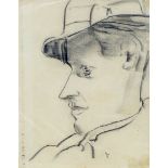 Jean Shepeard (British 1904-1989): a charcoal portrait of actor Leslie Howard (1893-1943) signed