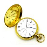 A Victorian 18ct gold cased full hunter pocket watch, by Joyce Murray, number 7125, keyless wind,