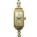 An 18ct gold cased lady's cocktail watch, circa 1930