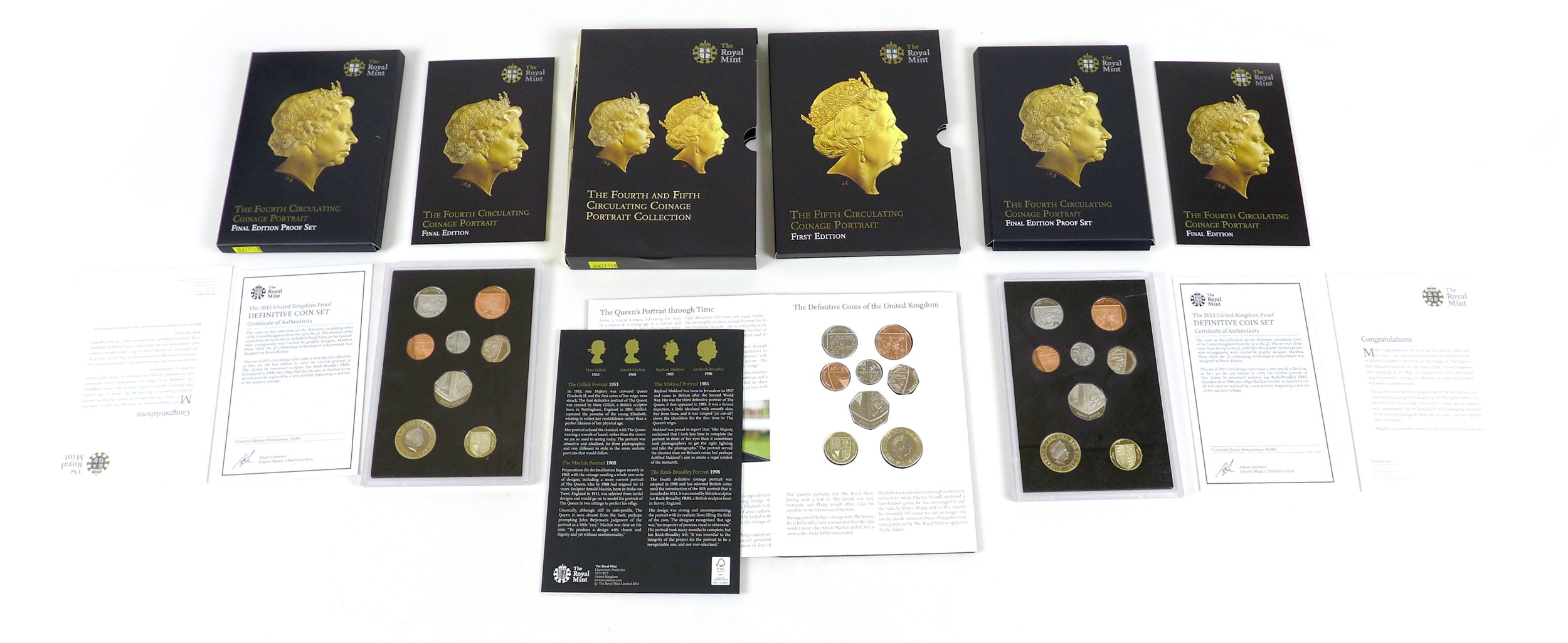 A group of five Elizabeth II Royal Mint UK proof coin sets, comprising 'The 2017 United Kingdom - Image 3 of 3