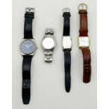 A group of four watches, comprising a Rotary, a Sandoz, and a Ben Sherman, all on leather straps,