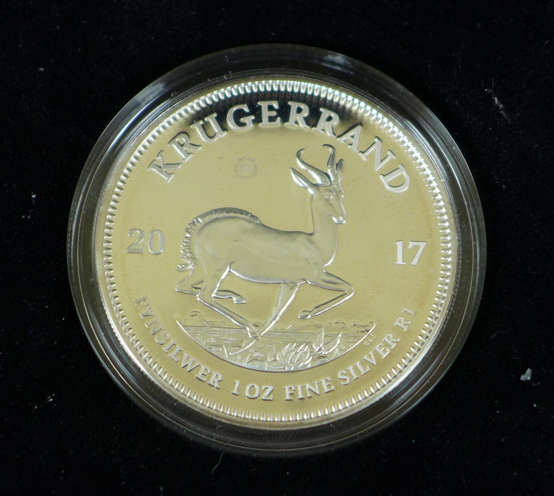 Three South Africa Mint 2017 fine silver Krugerrands, comprising two premium uncirculated - Image 3 of 5