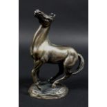 A John Pinches British Horse society equine silver sculpture 'Playing Up', limited edition, sculpted