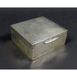 Two pieces of ERII silver, comprising a cigarette box, with 'EB' monogram engraved to its lid, cedar