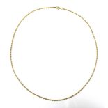 A 9ct gold fancy link chain necklace, marked 9ct to clasp, 46.5cm opened out, 4.4g.