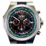 A Breitling Bentley GMT British Racing Green stainless steel gentleman's wristwatch, ref. A47362